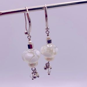 💝 Murano Glass Sterling Silver Earrings 925